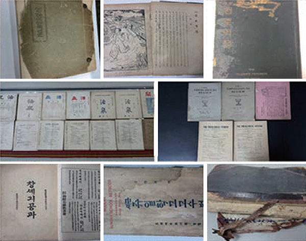 북한 성도들이 오픈도어에 보내온 80~100년 된 각종 신앙서적과 신학서적들. ⓒ오픈도어