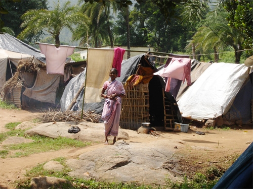 인도 칸드하말의 기독교 난민 캠프의 모습. ⓒWCC