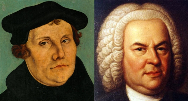 종교개혁자 루터와 음악의 아버지 바흐. 바흐는 루터교 신앙을 기반으로 수많은 교회 칸타타를 작곡했다.