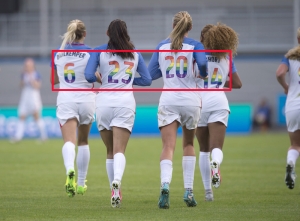 (Photo : ) ▲미국여자축구선수들이 동성애(LGBTQ)를 상징하는 무지개 색깔이 들어간 '게이 프라이드' 유니폼을 입고 훈련하고 있다. ©U.S. Soccer