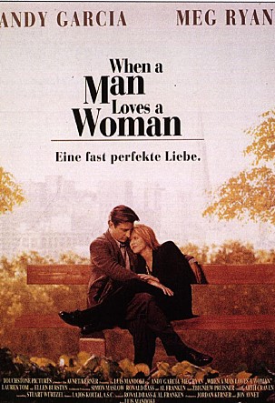 알코올 중독 이야기를 다룬 영화 ‘남자가 사랑할 때’ 포스터.