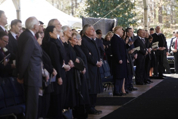 故 빌리 그래함 모사의 장례예배에는 도널드 트럼프 대통령도 참석했다. ⓒBilly Graham Evangelistic Association(BEGA) 홈페이지