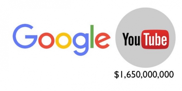 ▲2006년, 1억 6500만 달러(약 2조원)라는 금액으로 성사된 구글의 유튜브 인수는 훗날 막대한 시너지 효과를 낳게 된다.
