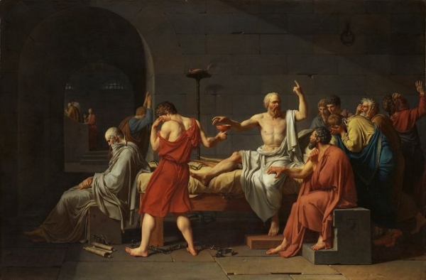<소크라테스의 죽음>, 자크 루이 다비드 작(1787).