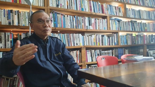김진홍 목사는 민주주의 가치관을 위해 일하는 것은 교회의 의무라고 했다. ⓒ송경호 기자