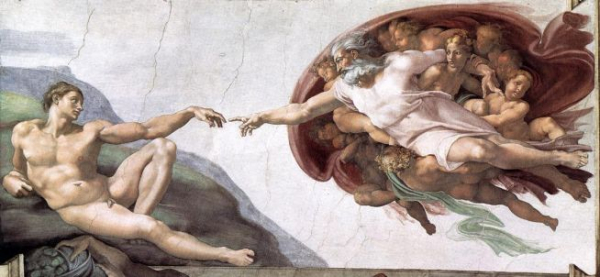 미켈란젤로의 ‘아담의 탄생(1510, 프레스코)’. ⓒ한길사 제공