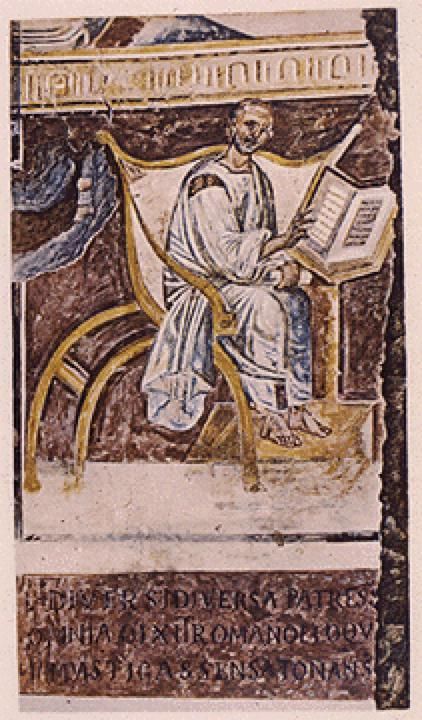 로마의 Lateran church에 있는 지금까지 알려진 가장 초기의 어거스틴의 초상화, 6세기