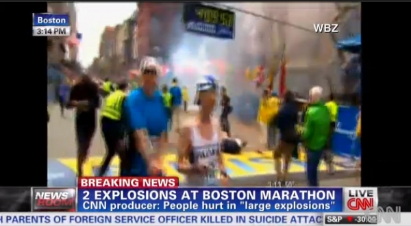 보스톤 마라톤에서 폭발 사고가 발생했다.
