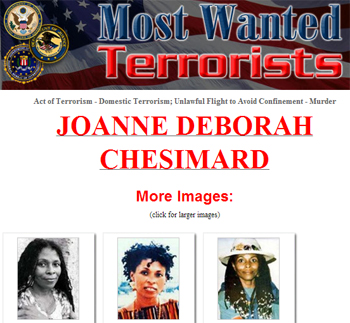 테러범으로 현상수배된 조앤 체지머드