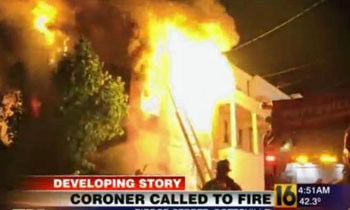 펜실베니아의 한 가옥에 불이 났다.