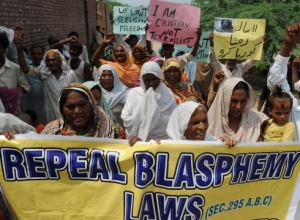 교회 박해에 악용되고 있는 신성모독법 폐지를 요구하는 파키스탄의 기독교인들. ⓒ한국선교연구원.  ©한국선교연구원