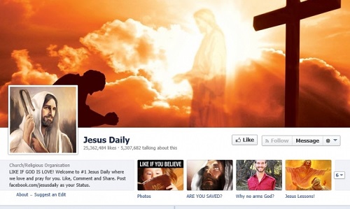 지저스 데일리(Jesus Daily) 페이스북. 