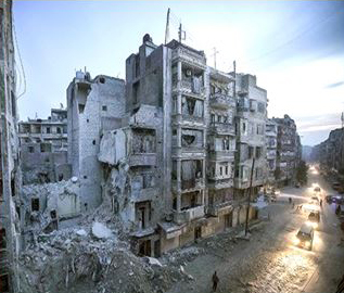 시리아 내전으로 인한 도시 붕괴 현장. ⓒ오픈도어선교회
