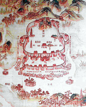 옛 광저우에는 성이 있었고, 13행은 서문 바깥에 있었다.