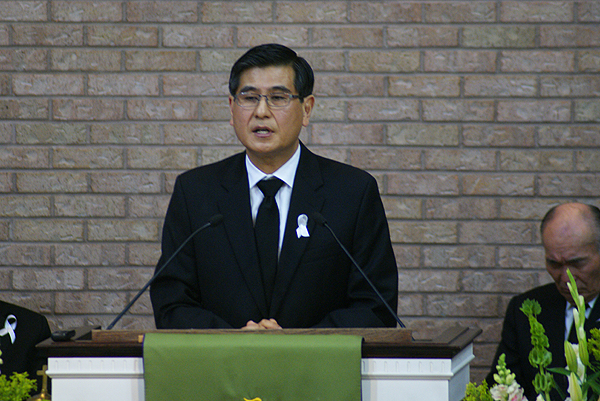조진모 목사가 회고를 통해 방지일 목사가 한국교회에 끼친 영향에 대해 설명하고 있다.