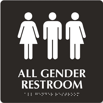  ▲미국 캘리포니아주에 설치된 '성중립 화장실' 표시