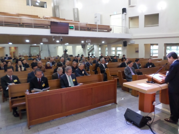 한복협 4월 월례회가 8일 오전 강변교회에서 열렸다. ©김명혁 목사 홈페이지