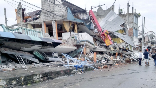 에콰도르 지진 피해 현장 모습. ⓒ월드비전 제공